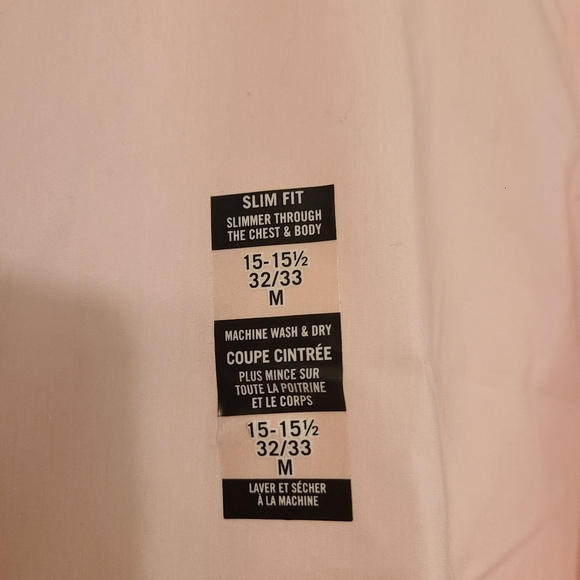 CK Men's Pink Dress Shirt Size 15.5 32/33 Slim Fit - Picture 2 of 7